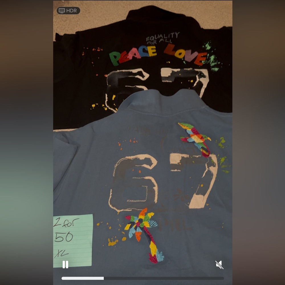 Colorful men’s Shirt with Peace and Love Design